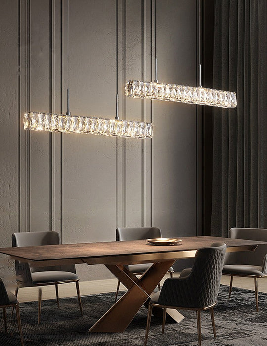 MIRODEMI® Modern Crystal Pendant LED Light for Study, Dining Room, Living Room