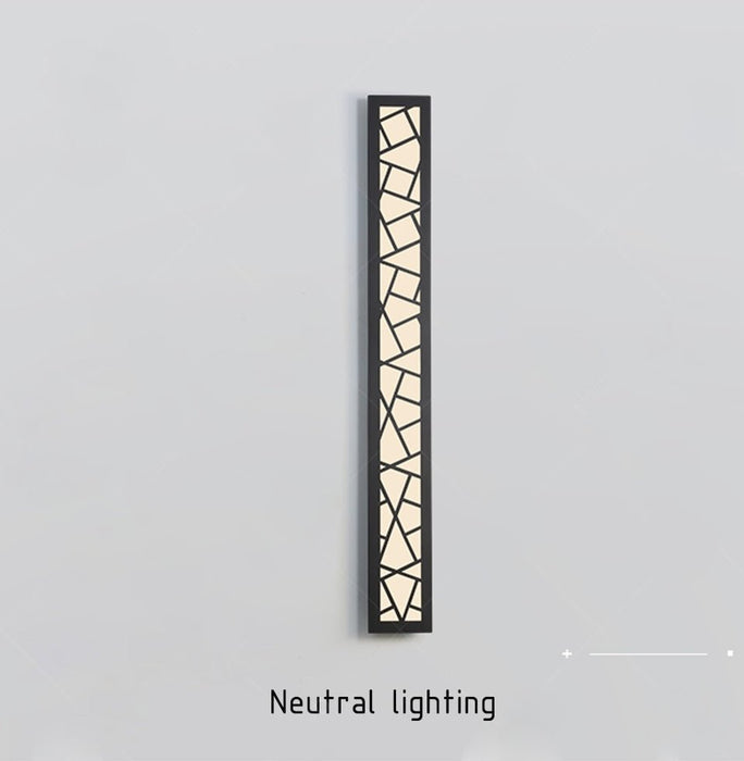 MIRODEMI® Black Creative Design Outdoor Waterproof Aluminum LED Tall Wall Lamp For Villa
