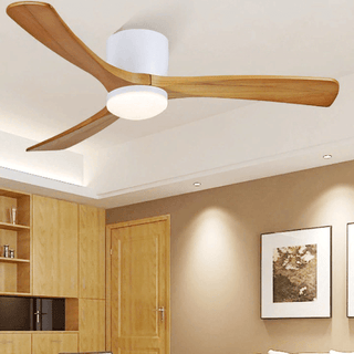 MIRODEMI® 36" LED Wooden Ceiling Fan with Lamp and Remote Control image | luxury furniture | wooden ceiling fans | home decor