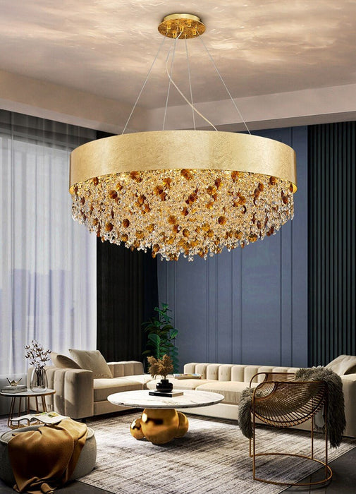 Creative Crystal Chandelier for Modern Living Room Cool light / Dimmable / Dia31.5*H11.8"