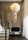 Mirodemi® Toudon | Outstanding Silver/Gold Long Chain Chandelier Dia23.6*H47.2" / Warm light / Silver