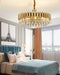 MIRODEMI® Luxury Drum Gold Crystal Chandelier For Kitchen, Living room Dia31.5*H10.2" / Warm light 3000K