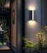 MIRODEMI® Modern Black Outdoor Waterproof Aluminum LED Wall Lamps For Porch, Garden W2.6*D2.6*H8.7" / Warm white / 4W