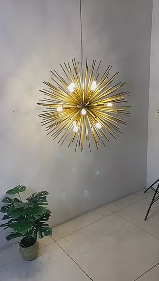 Luxury Gold Crystal Cone Loft Chandelier | Modern Design | Ligting for Living Room | 