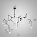 MIRODEMI® Modern Creative Glass LED Ceiling Chandelier for Living Room, Bedroom Black / 12 Lights
