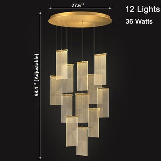 MIRODEMI® Luxury modern LED chandelier for staircase, lobby, living room, stairwell image | luxury lighting | luxury lamps