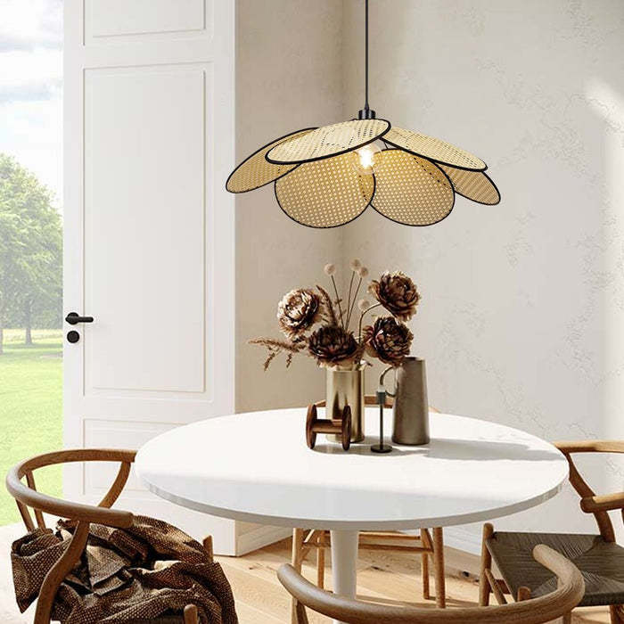 MIRODEMI® French Pendant Light with Hand Made Rattan Wicker for Bedroom image | luxury lighting | hand made lamps