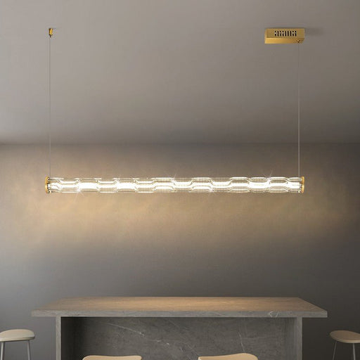 MIRODEMI® Luxury Copper LED Pendant Light for Dining Room, Bedroom, Living Room Cool Light / Gold / L23.6" / L60.0cm