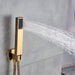 MIRODEMI® Gold Rainfall Shower Faucet Digital Display Wall Mounted Mixer Tap