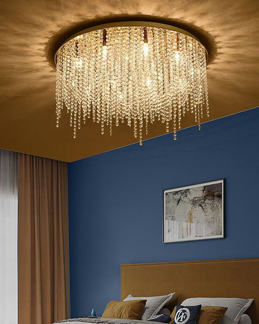 MIRODEMI® Modern Drum LED Ceiling Chandelier for Living Room, Bedroom Cool Light, Dimmable / Black / Dia15.7" / Dia40.0cm