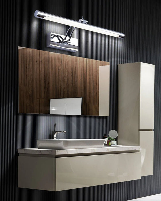 MIRODEMI® Gold/Chrome Modern Wall Lamp On Mirror For Toilet, Bathroom, Living Room, Bedroom Chrome / L17.7" / Warm Light 3000K