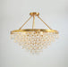 MIRODEMI® Gold/Black Water Droplet Crystal Round Led Chandelier