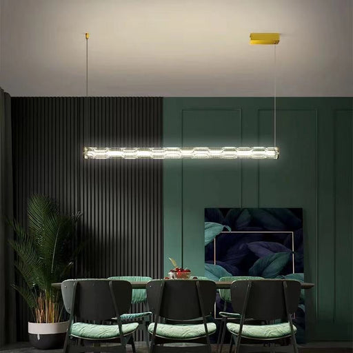MIRODEMI® Luxury Copper LED Pendant Light for Dining Room, Bedroom, Living Room Cool Light / Copper / L31.5" / L80.0cm