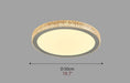 MIRODEMI® Round Crystal LED Ceiling Light For Bedroom, Living Room, Dining Room Brightness Dimmable / Gray / Dia19.7" / Dia50.0cm