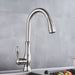 MIRODEMI® Pull Out Rotation High Arch Kitchen Sink Faucet Brushed Nickel