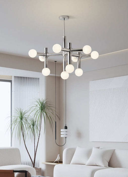 MIRODEMI® Chandelier in the Shape of a Glass Ball in a Bauhaus Style for Living Room image | luxury furniture | home decor