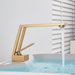 MIRODEMI® Matte Black/White/Brushed Gold Brass Bathroom Sink Faucet Deck Mounted Brushed Gold / W2.1*L7.4"