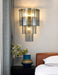 MIRODEMI® Gold/Blue Frosted glass Wall Lamp for bedroom, living room, Dining room B / W10.2*H15" / Warm White (2700-3500K)