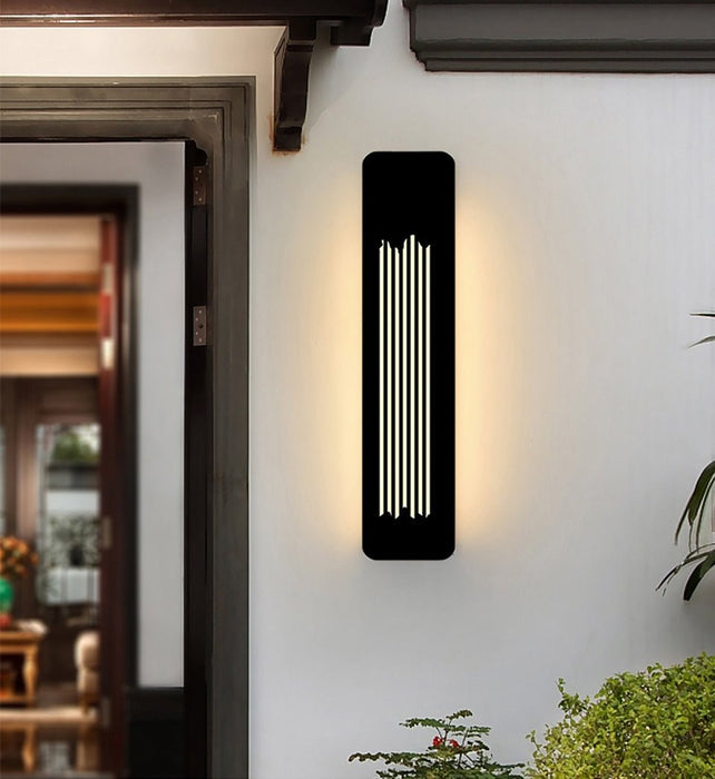 MIRODEMI® Modern Black Outdoor Waterproof LED Aluminum Wall lamps For Garden Porch W4.7*H23.6" / Cold white