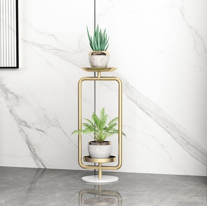 Nordic Creativity Golden Plant Stand for Indoor Porch, Living Room, Balcony Black / Dia7.9xH23.6" / Dia20.0xH60.0cm / With Base