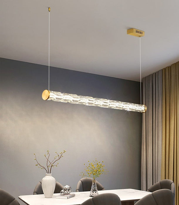 MIRODEMI® Luxury Copper LED Pendant Light for Dining Room, Bedroom, Living Room Cool Light / Gold / L31.5" / L80.0cm