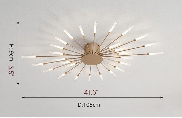 MIRODEMI® Creative LED Ceiling Light for Bedroom, Hall, Living Room, Study Gold / 28 Heads