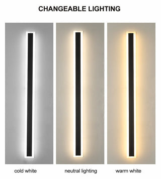 MIRODEMI® Black/White/Gold Outdoor Waterproof Tall Aluminum LED Wall lamp For Garden image | luxury furniture | outdoor lamps