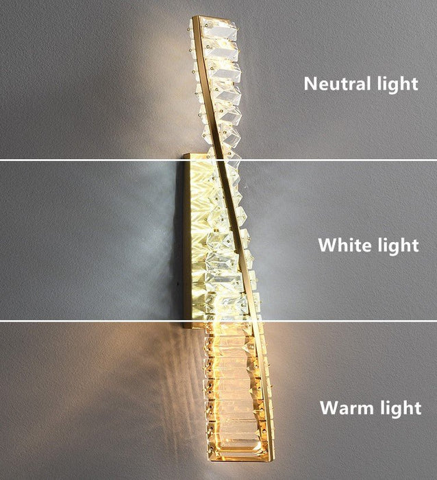 MIRODEMI® Luxury LED Crystal Wall Light in a Nordic Style for Living Room, Bedroom