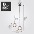 MIRODEMI® Art Deco Styled Chandelier for Living Room, Dining Room B-Gray-Gray / Warm Light