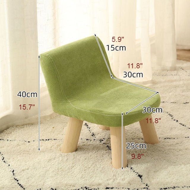 Rectangle Low Stool For Living Room Made of Solid Wood Cotton And Linen image | luxury furniture | wooden stools | home decor