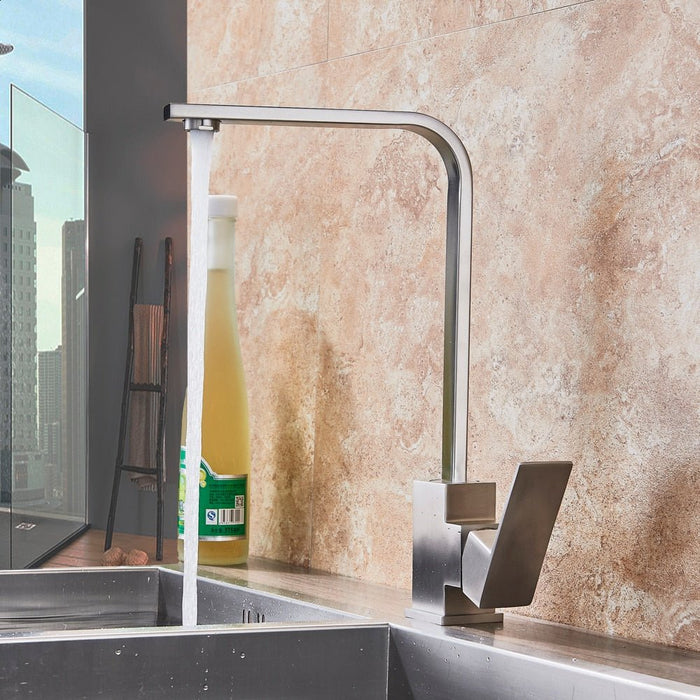 MIRODEMI® Single Lever 360 Rotate Deck Mount Kitchen Faucet