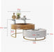 Modern Nesting Alva Lift Top Coffee Table with Sintered Stone Top