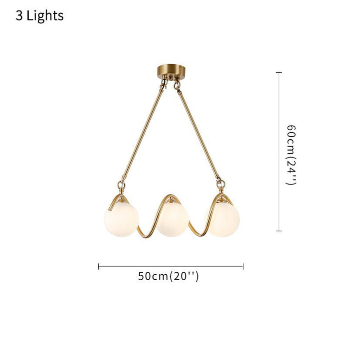 MIRODEMI® Gold Rectangle Copper Glass Chandelier For Dining Room, Kichen Island L20*H24" / Warm Light 3000K