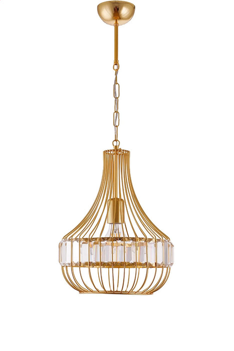 MIRODEMI® Diamond Crystal Stone Gold Single pendant Chandelier
