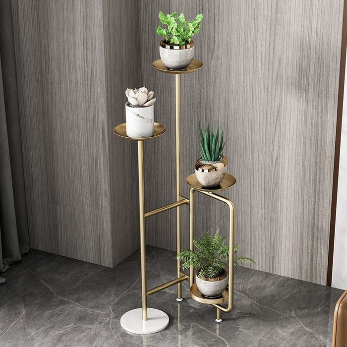 Nordic Creativity Golden Plant Stand for Indoor Porch, Living Room, Balcony