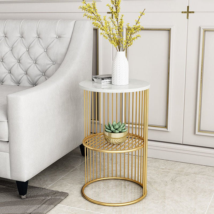 Modern Golden Coffee Table Made of Iron and Marble image | luxury furniture | luxury coffee tables | luxury small tables