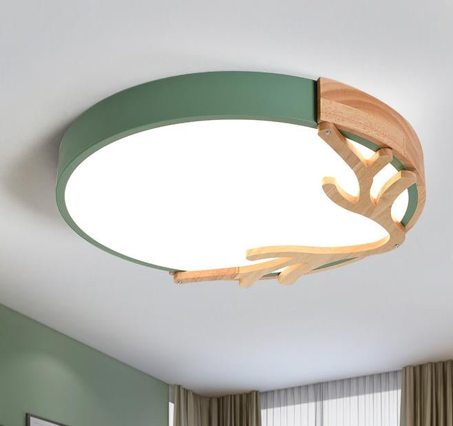 MIRODEMI® Modern LED Ceiling Lamp Surface with Wood for Kids Room, Living Room
