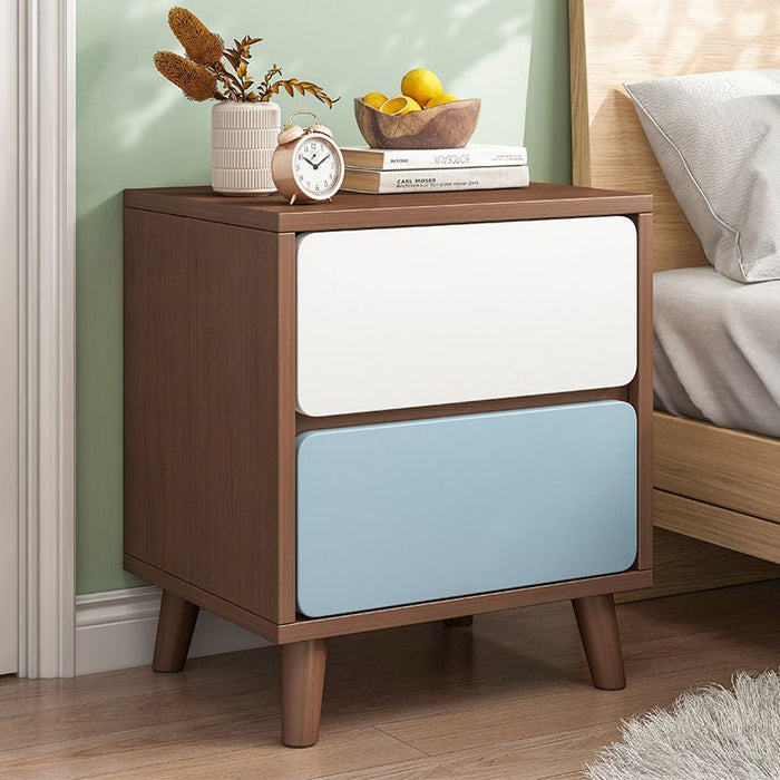 Nordic Wooden Bedside Table Of Drawers For Bedroom image | luxury furniture | luxury tables | wooden tables | luxury decor