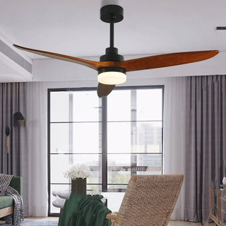 MIRODEMI® 52" Modern Solidwood LED Ceiling Fan with Remote Control image | luxury furniture | ceiling fans with lamp