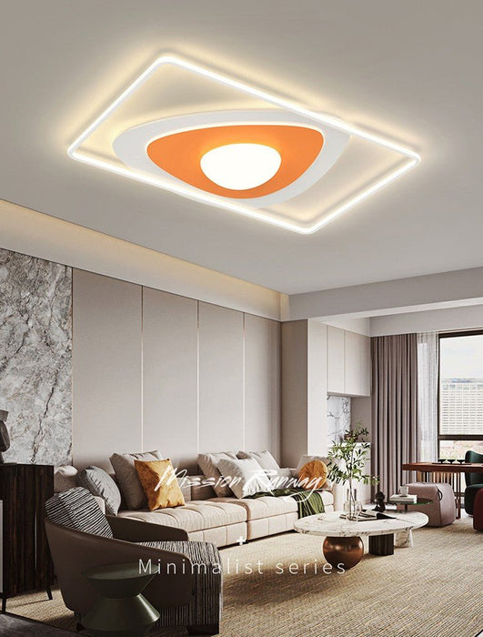 MIRODEMI® Rectangle Creative Acrylic LED Ceiling Light For Bedroom, Living Room Orange