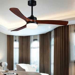 MIRODEMI® 36" Simple Wooden Ceiling Fan with Remote Control and Blades Made of Solid Wood image | luxury furniture