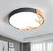MIRODEMI® Modern LED Ceiling Lamp Surface with Wood for Kids Room, Living Room Dark Grey / Dia11.8" / Dia30.0cm