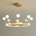 MIRODEMI® Cute Crown Design Round Glass Creative Led Hanging Chandelier
