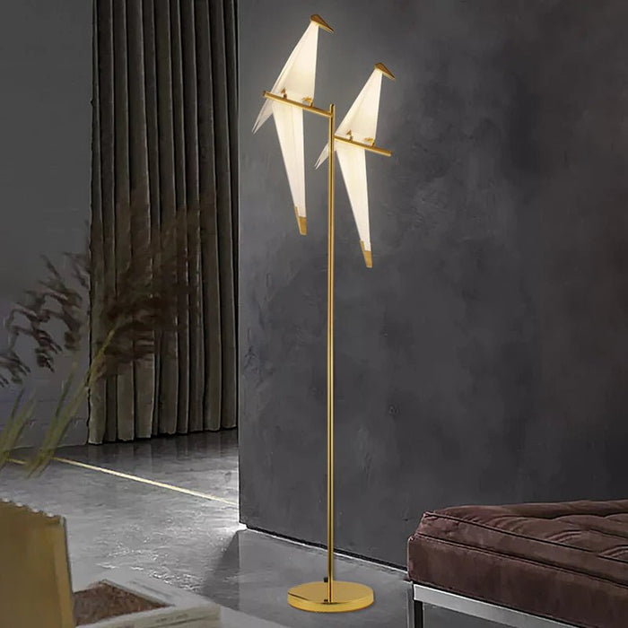 MIRODEMI® Luxury Gold Modern parrot floor lamp for bedroom, study room, living room