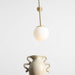 MIRODEMI® Minimalist Design LED Glass Ball Ceiling Cord Hanging Lamp in Gold Metal