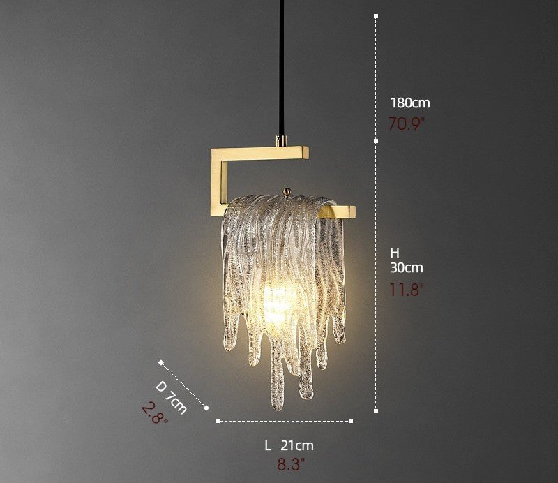 MIRODEMI® Luxury Crystal LED Pendant Light for Bedroom, Dining Room, Kitchen