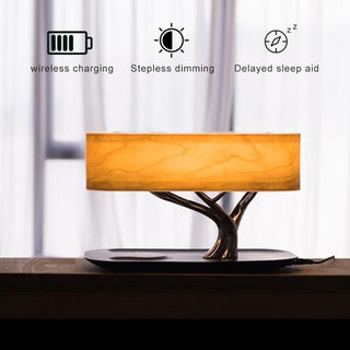 MIRODEMI® Tree Shape LED Table Lamp With Music Bluetooth Speaker & Wireless Phone Charger