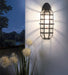 MIRODEMI® Vintage Black Waterproof Outdoor Glass Wall Lighting for Garden, Porch W7.9*D10.2*H18.1" / Warm white / Large