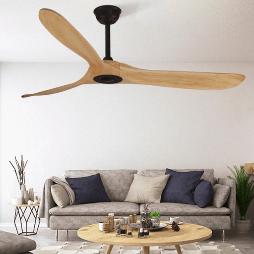 MIRODEMI® 88" Modern Ceiling Fan with Remote Control and Solid Wood Blades image | luxury furniture | wooden ceiling fans