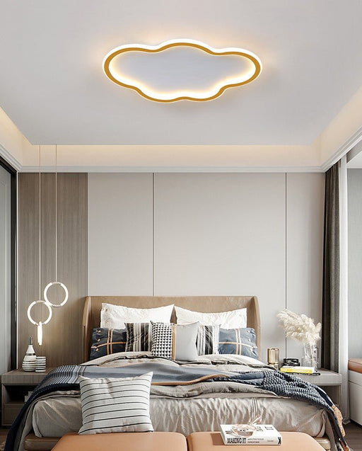 MIRODEMI® LED Ceiling Light in the Shape of Cloud For Bedroom, Kids Room Brightness Dimmable / Dia15.7" / Dia40.0cm / Gold